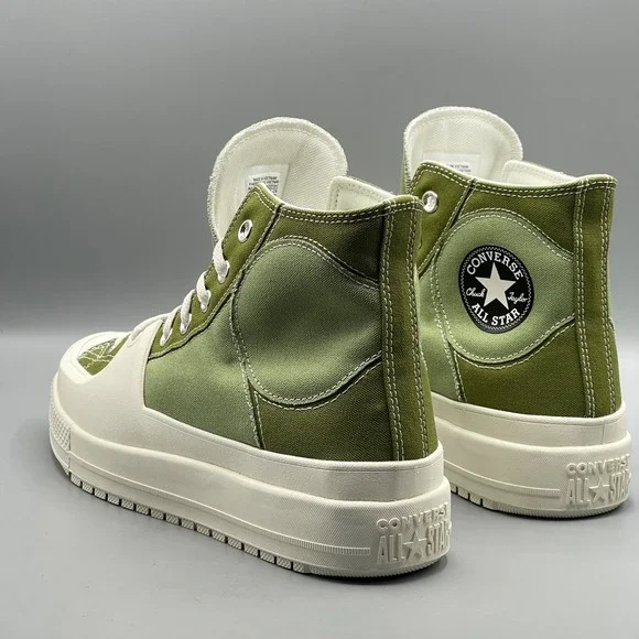 Converse Men's 9.5 Sneakers Green CTAS Construct Hi Army Platform Street A03471C